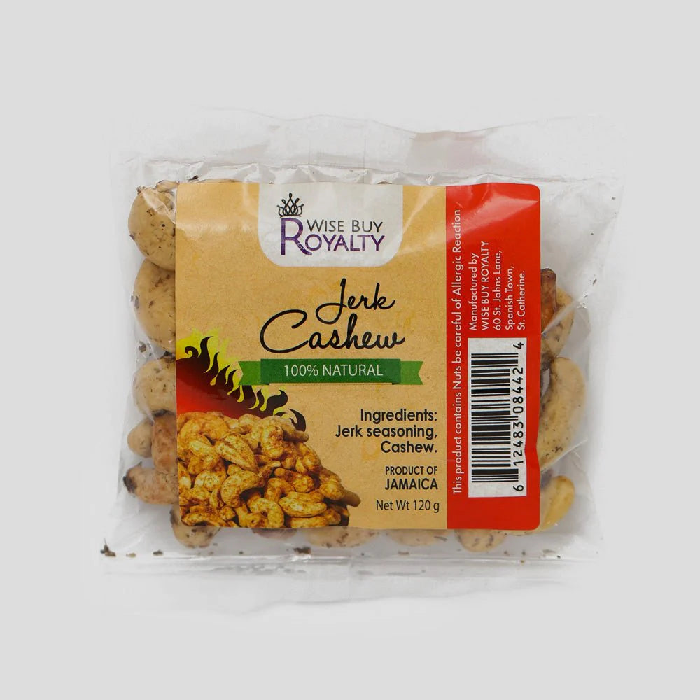 Wise Buy Royalty Jerk Cashew, 2oz or 4oz (3 Pack)